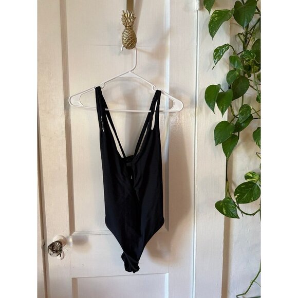 Forever21 women’s size medium black one piece bathing suit - Picture 1 of 9